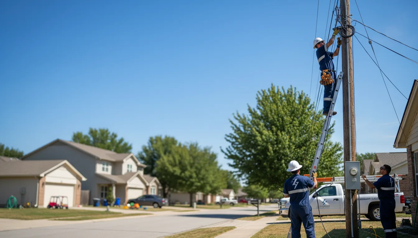 Residential electrician providing installation services in Baytown, TX
